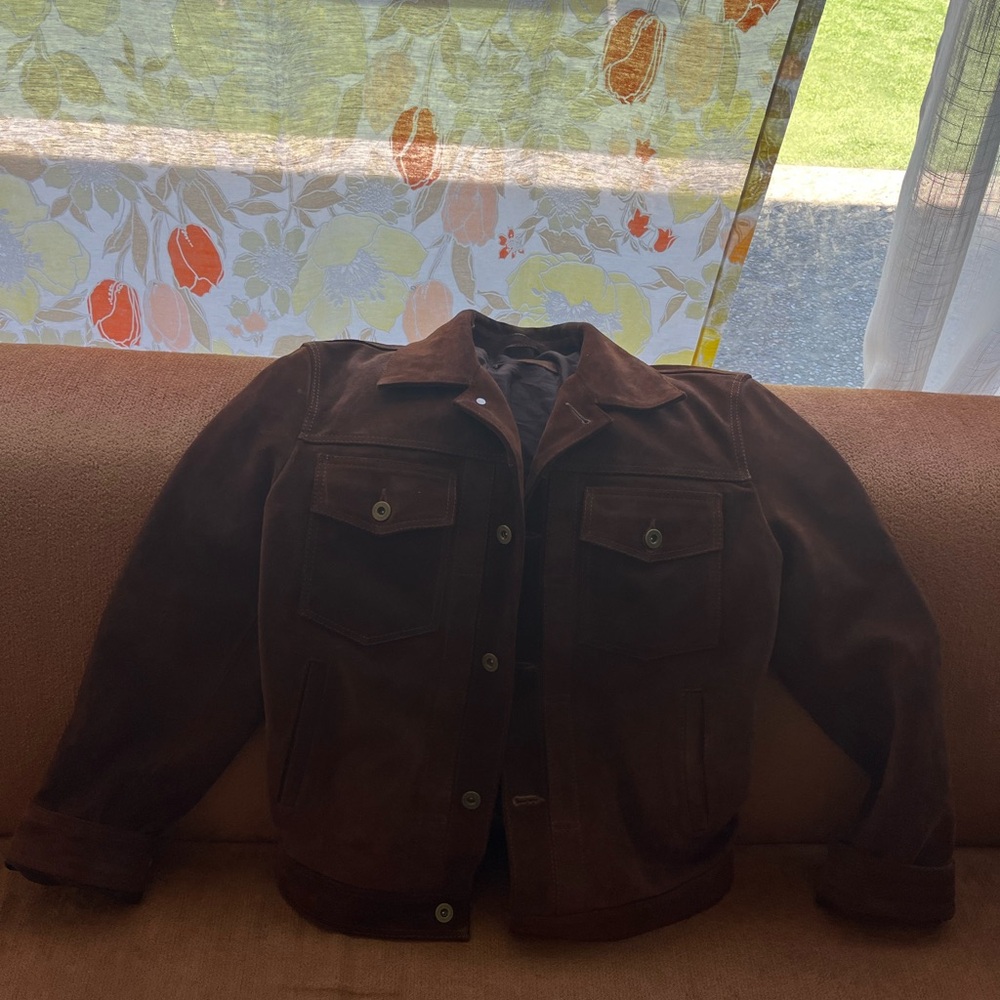 Brown Military Field Jacket with Corduroy Texture - Picture 5 of 5